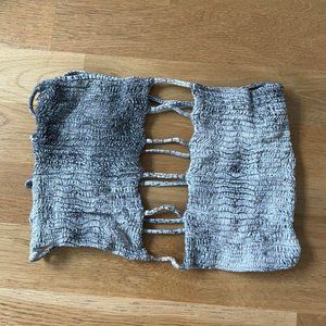 Indah | Strappy Cropped Tube Top in snake skin